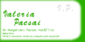 valeria pacsai business card